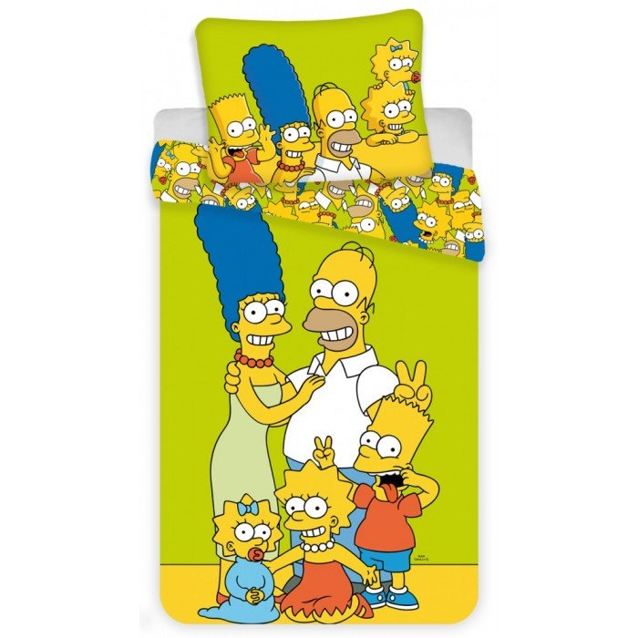 A Simpson család Green ágyneműhuzat 140×200cm, 70×90 cm