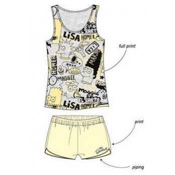 A Simpson család női rövid pizsama L A Simpson család női rövid pizsama L