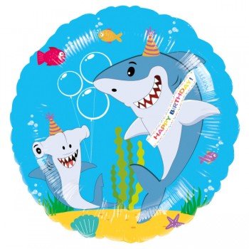 Állatos Friendly Shark fólia lufi 43 cm Állatos Friendly Shark fólia lufi 43 cm