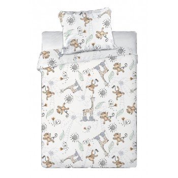 Állatos gyerek ágyneműhuzat 100x135cm, 40x60 cm II. osztály Állatos gyerek ágyneműhuzat 100x135cm, 40x60 cm II. osztály