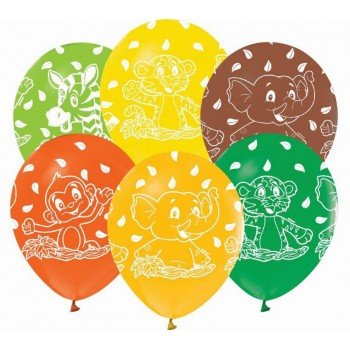 Animals, Állatos léggömb, lufi 5 db-os 30cm (12 inch) Animals, Állatos léggömb, lufi 5 db-os 30cm (12 inch)