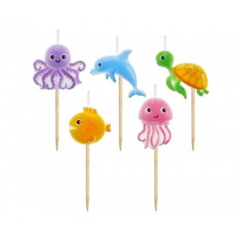 Underwater World, Állatos tortagyertya, gyertya szett 5 db-os Underwater World, Állatos tortagyertya, gyertya szett 5 db-os