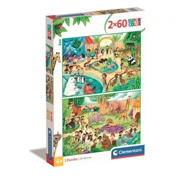 Állatos Zoo 2x60 db-os puzzle Clementoni Állatos Zoo 2x60 db-os puzzle Clementoni