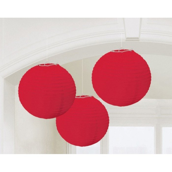 Apple Red, Piros Lampion 20,4 cm 3 db-os szett