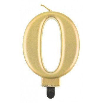 Gold Metallic, Arany számgyertya, tortagyertya 0-ás