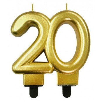 Gold, Arany tortagyertya, számgyertya 20-as Gold, Arany tortagyertya, számgyertya 20-as