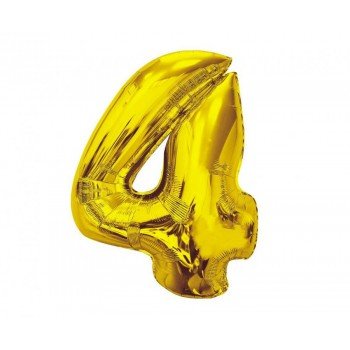 Arany 4-es Gold szám fólia lufi 92 cm Arany 4-es Gold szám fólia lufi 92 cm