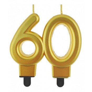 Gold, Arany tortagyertya, számgyertya 60-as Gold, Arany tortagyertya, számgyertya 60-as