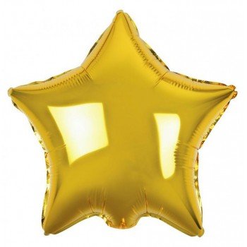 Gold Star, Arany csillag fólia lufi 44 cm