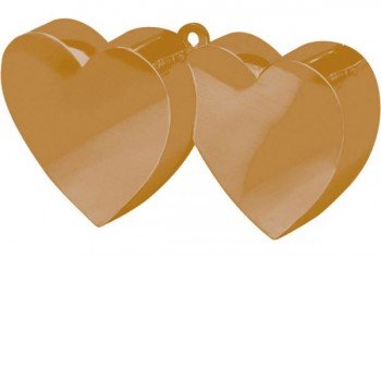 Gold, Arany dupla szív léggömb, lufi súly