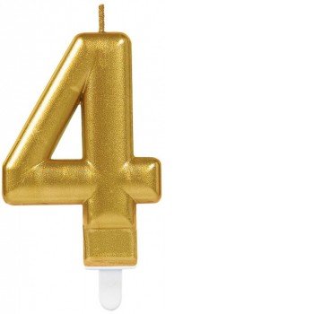 Gold, Arany számgyertya 4-es tortagyertya