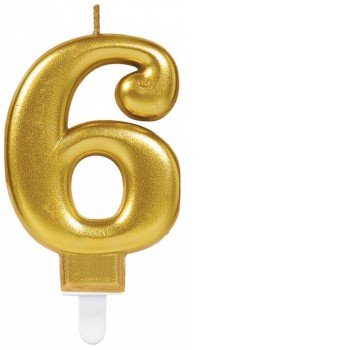 Gold, Arany számgyertya 6-os tortagyertya