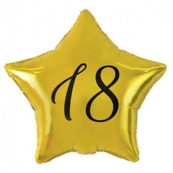 Happy Birthday Gold, Arany csillag 18 fólia lufi 48 cm Happy Birthday Gold, Arany csillag 18 fólia lufi 48 cm