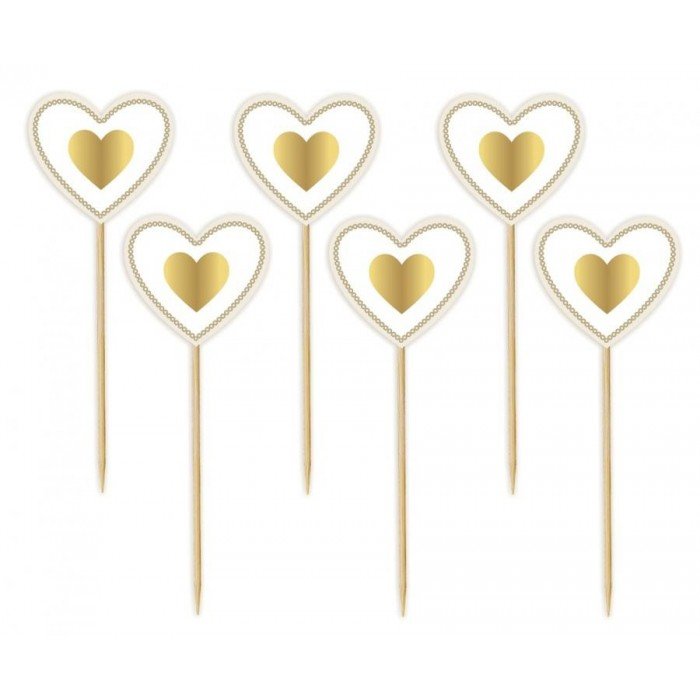 Gold Heart, Arany szív díszítő pálca 6 db-os