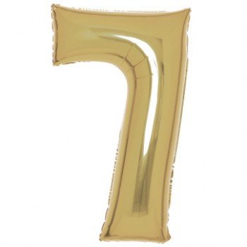 Arany White Gold 7-es szám fólia lufi 88 cm Arany White Gold 7-es szám fólia lufi 88 cm