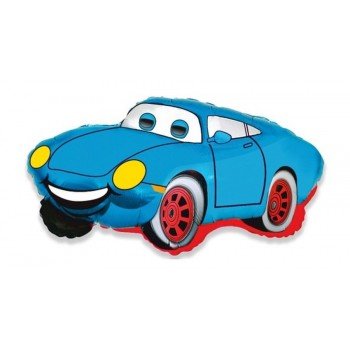Smiling Car Blue, Autó fólia lufi 36 cm (WP) Smiling Car Blue, Autó fólia lufi 36 cm (WP)