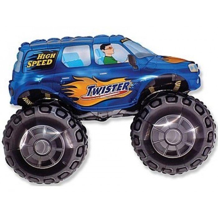 Twister Car Blue, Autó fólia lufi 36 cm (WP)