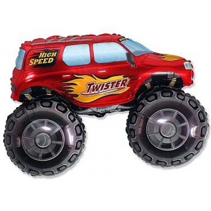 Twister Car Red, Autó fólia lufi 36 cm (WP)