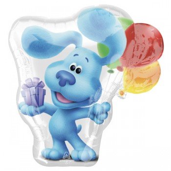 Azurkék nyomok Fun fólia lufi 63 cm Azurkék nyomok Fun fólia lufi 63 cm