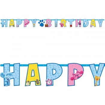 Azúrkék nyomok Happy Birthday felirat 180 cm Azúrkék nyomok Happy Birthday felirat 180 cm