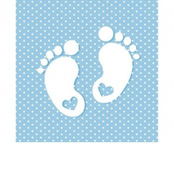 Baba Little Feet Blue szalvéta 20 db-os 33x33 cm Baba Little Feet Blue szalvéta 20 db-os 33x33 cm