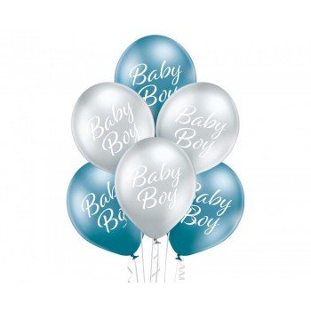 Baby Boy léggömb, lufi 6 db-os 12 inch (30cm) Baby Boy léggömb, lufi 6 db-os 12 inch (30cm)