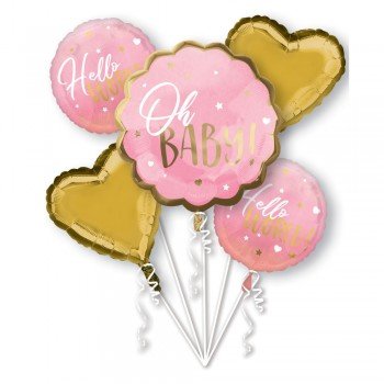 Baby Girl fólia lufi 5 db-os szett Baby Girl fólia lufi 5 db-os szett