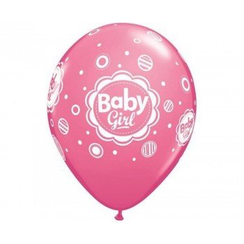 Baby Girl Pink Mix léggömb, lufi 6 db-os 11 inch (28 cm) Baby Girl Pink Mix léggömb, lufi 6 db-os 11 inch (28 cm)
