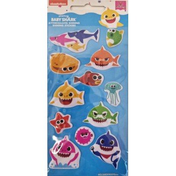 Baby Shark csillogó pufi szivacs matrica szett Baby Shark csillogó pufi szivacs matrica szett