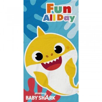 Baby Shark Fun Day fürdőlepedő, strand törölköző 70x140cm (Fast Dry) Baby Shark Fun Day fürdőlepedő, strand törölköző 70x140cm (Fast Dry)