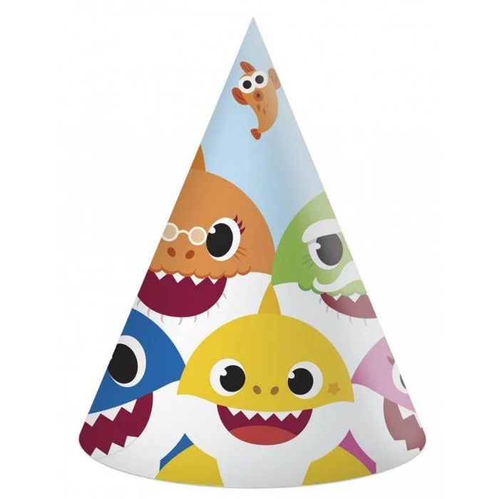 Baby Shark Parti kalap, csákó 6 db-os Baby Shark Parti kalap, csákó 6 db-os