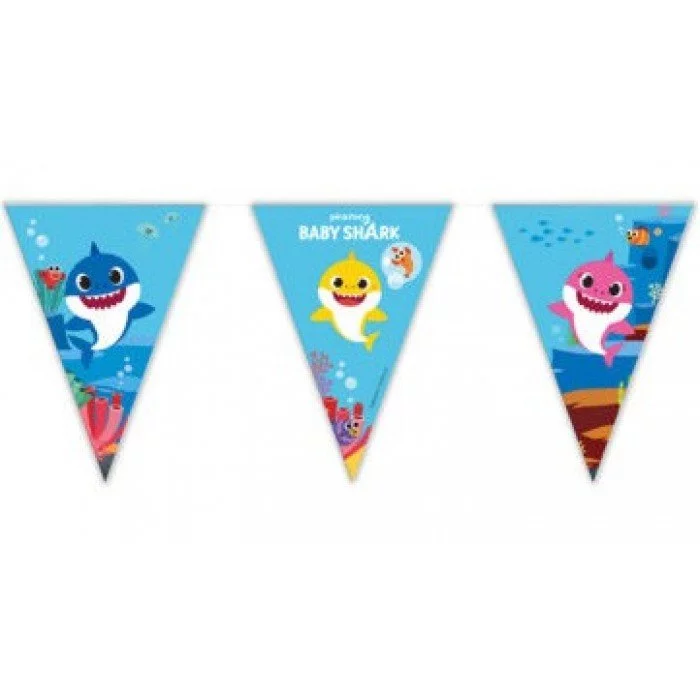 Baby Shark zászlófüzér Baby Shark zászlófüzér
