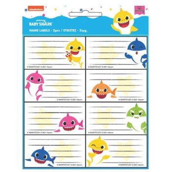 Baby Shark füzetcímke 16 db-os Baby Shark füzetcímke 16 db-os