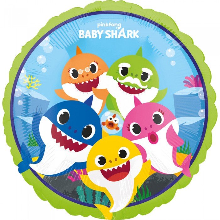 Baby Shark fólia lufi 43 cm