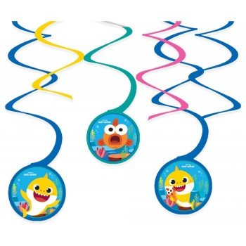 Baby Shark szalag dekoráció 6 db-os szett Baby Shark szalag dekoráció 6 db-os szett