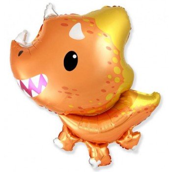 Baby Triceratops Orange, Dinoszaurusz fólia lufi 61 cm Baby Triceratops Orange, Dinoszaurusz fólia lufi 61 cm