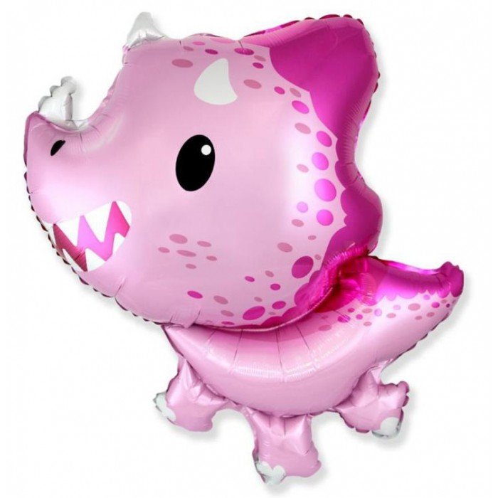 Baby Triceratops Pink, Dinoszaurusz fólia lufi 61 cm