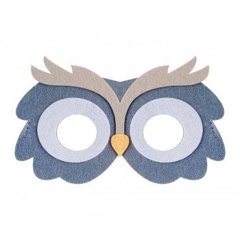 Owl, Bagoly filc maszk 18 cm Owl, Bagoly filc maszk 18 cm