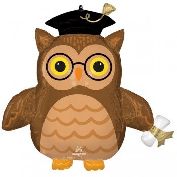 Ballagás Wise Owl fólia lufi 76 cm Ballagás Wise Owl fólia lufi 76 cm