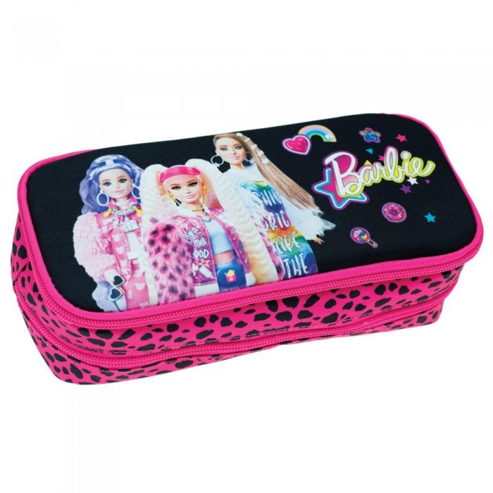 Barbie Extra 2 rekeszes tolltartó 26 cm