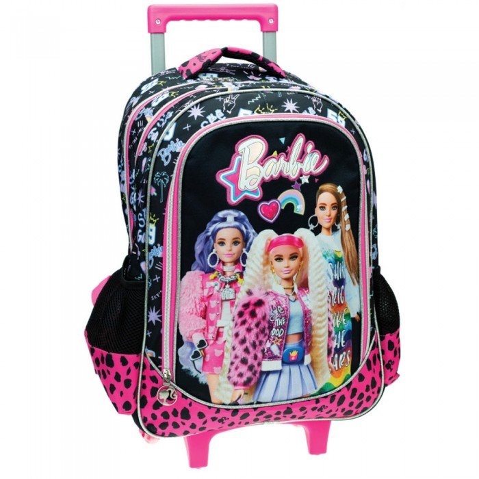 Barbie Extra gurulós iskolatáska, táska 46 cm