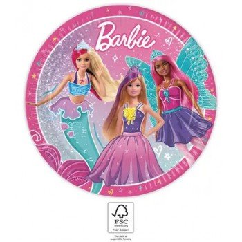 Barbie Fantasy papírtányér 8 db-os 23 cm FSC Barbie Fantasy papírtányér 8 db-os 23 cm FSC