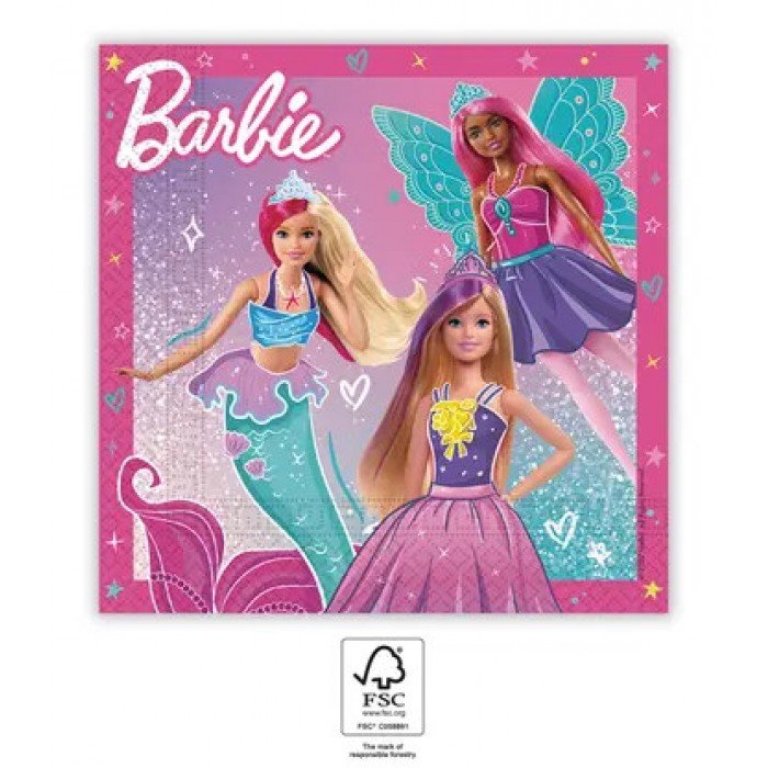 Barbie Fantasy szalvéta 20 db-os, 33x33 cm FSC