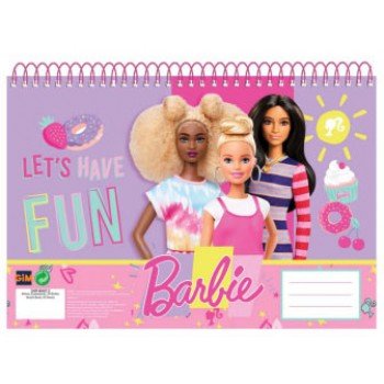Barbie Happy Thoughts A/4 spirál vázlatfüzet, 30 lapos Barbie Happy Thoughts A/4 spirál vázlatfüzet, 30 lapos