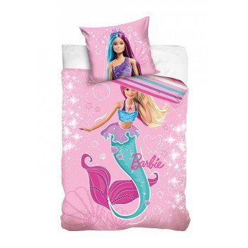 Barbie Mermaid Glitter ágyneműhuzat 140×200cm, 70x90 cm Barbie Mermaid Glitter ágyneműhuzat 140×200cm, 70x90 cm