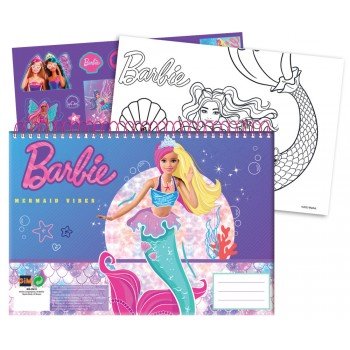 Barbie Mermaid A/4 spirál vázlatfüzet 40 lapos matricával Barbie Mermaid A/4 spirál vázlatfüzet 40 lapos matricával