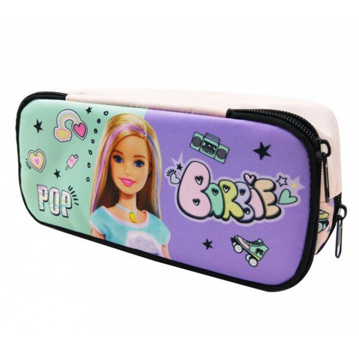 Barbie Pop 2 rekeszes tolltartó 26 cm