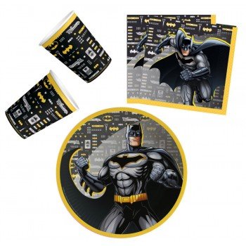 Batman party szett 32 db-os 23 cm-es tányérral Batman party szett 32 db-os 23 cm-es tányérral