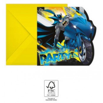 Batman Rogue Rage Party meghívó 6 db-os FSC Batman Rogue Rage Party meghívó 6 db-os FSC