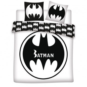 Batman White dupla, kétszemélyes ágyneműhuzat 240×220cm, 65x65 cm Batman White dupla, kétszemélyes ágyneműhuzat 240×220cm, 65x65 cm
